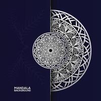 Vector indian mandala in silver color