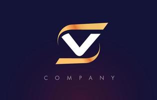 V Letter Logo Design. Modern Letter Template. vector