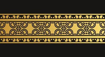 Elegant golden ornamental border template vector