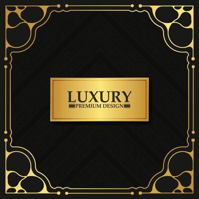 luxury and elegant golden placard flourishes frame decoration