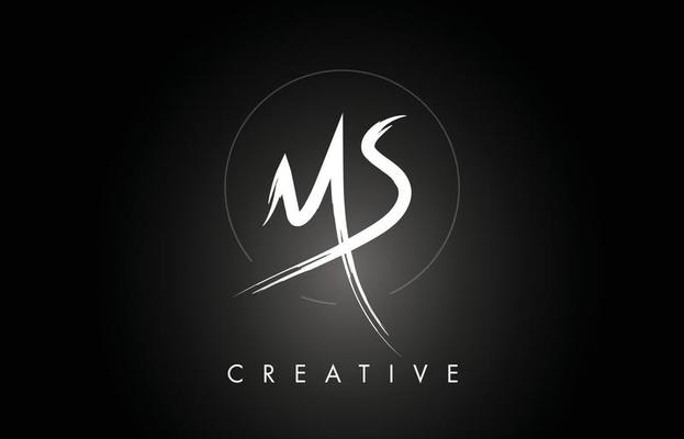 m's design ♡ MS M S Letter Logo Design with a Creative Cut. 5040891