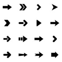 set of arrow and pointer icons vector