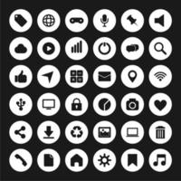 social media and web icons vector