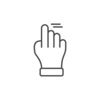 icono de gesto de mano simple sobre fondo blanco vector