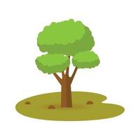 vector de árbol verde sobre fondo blanco