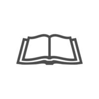 simple book icon on white background vector