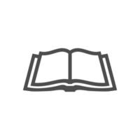 simple book icon on white background vector