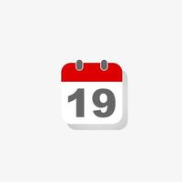 icono de calendario de fecha simple sobre fondo gris vector