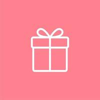 gift box simple line icon
