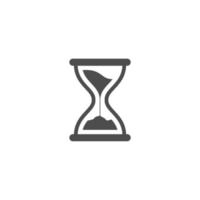 simple hourglass icon on white background vector