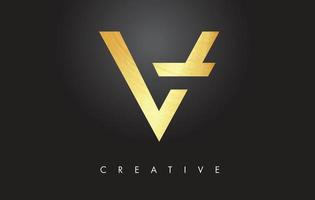 V Golden Letter Monogram Design Logo. Gold Letter V Icon Logo Vector. vector