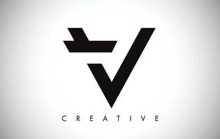 Logotipo de diseño de monograma de letra V. logotipo de icono de letra v con monograma moderno vector
