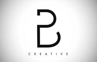 Logotipo de diseño de moda moderno de letra b. Logotipo de icono de letra b con monograma moderno vector