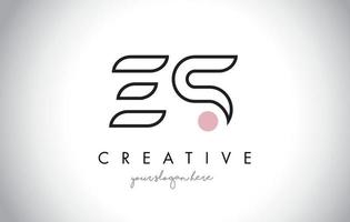 ES Letter Logo Design with Creative Modern Trendy Typography. vector