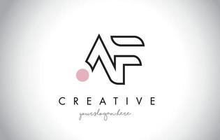 AF Letter Logo Design with Creative Modern Trendy Typography. vector