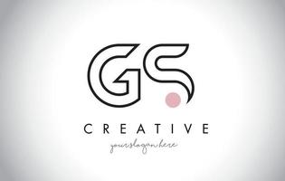 Diseño de logotipo de letra gs con tipografía creativa de moda moderna. vector