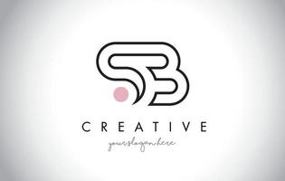 Diseño de logotipo de letra sb con tipografía creativa moderna de moda. vector