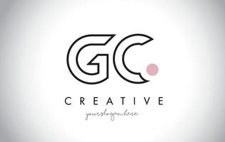 Diseño de logotipo de letra GC con tipografía creativa de moda moderna. vector