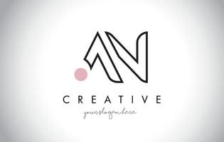 un diseño de logotipo de letra con tipografía creativa de moda moderna. vector