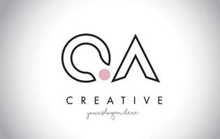 QA Letter Logo Design with Creative Modern Trendy Typography. vector