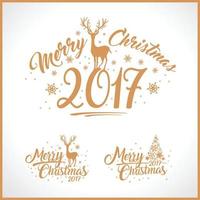 Merry Christmas Design Set vector