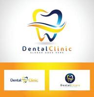 diseño de logotipo de cuidado dental vector
