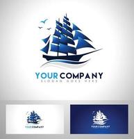 Sailing Boat Logo vector