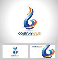 Blue Flame Logo vector