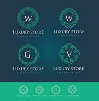 Luxury Logo Monogram Icons vector