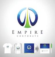 Blue business corporate logo design vector