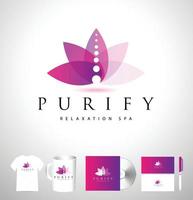 Spa Yoga Logo. Spa Vector Design. Spa Lotus Logo.