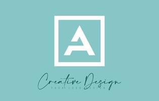 A Letter Icon Design With Creative Modern Look and Teal Background. vector