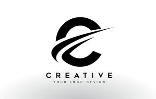 Creative B Letter Logo Design with Swoosh Icon Vector. vector