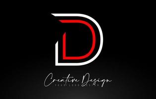 Monogram D Letter Logo design with Creative Lines Icon Design Vector. vector