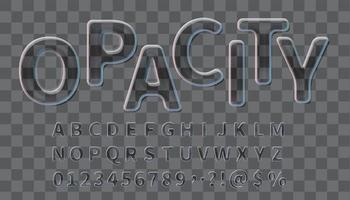 Alphabet set of symbols suitable for dark background. vector