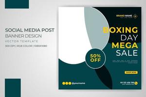 Sale Banner Boxing day Sports Fashion Social Media Post Vector Template Design