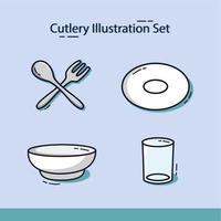 Illustration vector graphic of tableware