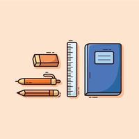 Illustration vector graphic of study equipment