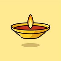 Illustration vector graphic of Diwali lamp