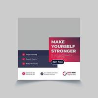 Fitness Social Media Post Template vector