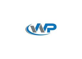 wp logo design vector icon template with white background