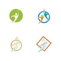 people care success health life logo template icons Community people care logo and symbols template family care love logo and symbols vector