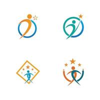 people care success health life logo template icons Community people care logo and symbols template family care love logo and symbols vector