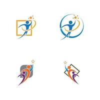 people care success health life logo template icons Community people care logo and symbols template family care love logo and symbols vector