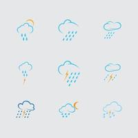 set of raindrops icon logo vector illustration design