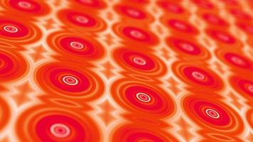 3D Red circular motif. Abstract geometric pattern video