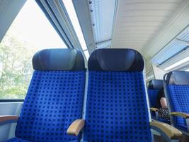 interior del tren alemán foto