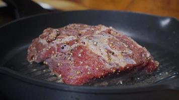 Delicious Juicy Meat Steak Cooking on Grill. video