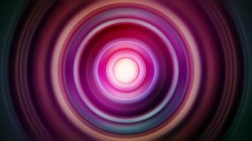 boucle de cercle radial abstrait lueur colorée hypnotique. video