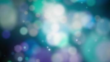 Abstract motion background colorful blue green bokeh particles. Beautiful Color Glow Blurring Particles video